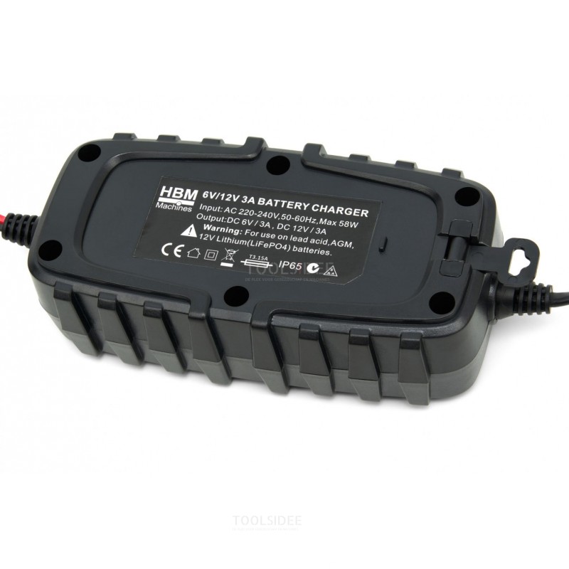 HBM Professional Trickle Charger 6 / 12 Volt - 3A. From 2.6 to 90AH