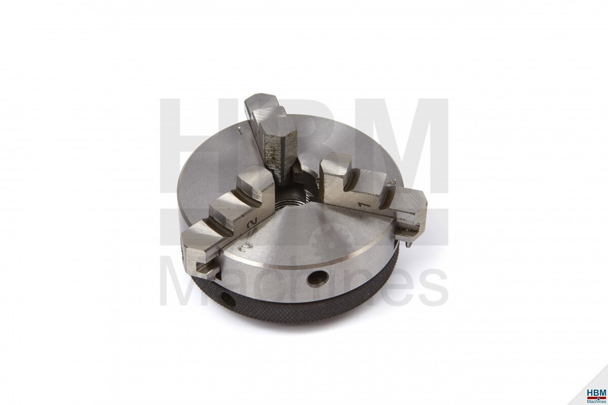 Hbm 65 mm. selvcentrerende 3 kæbe chuck med m14x1 skaft