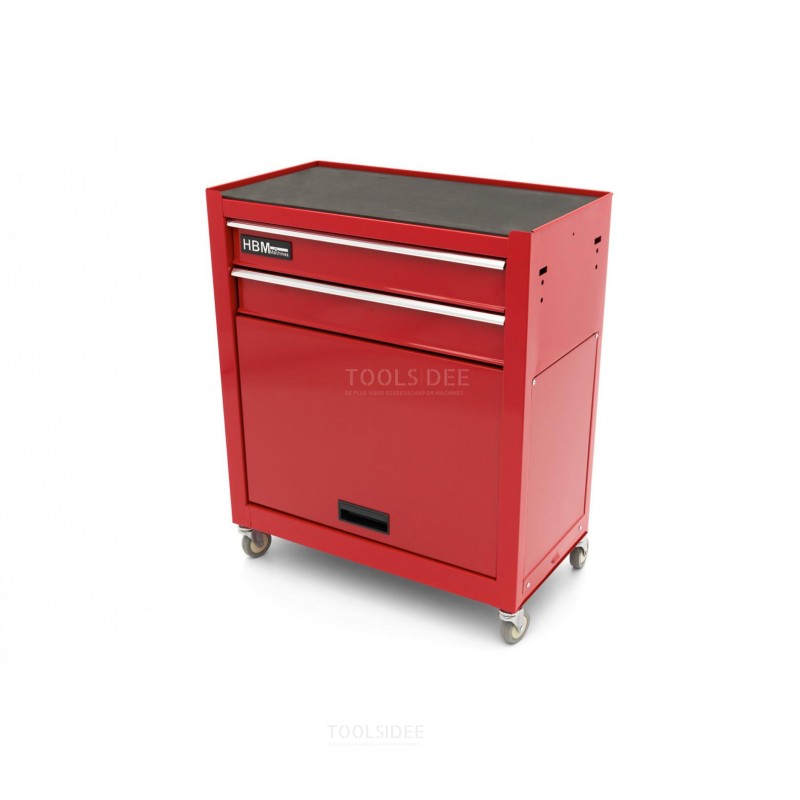 HBM 2 Loading Tool Trolley With Lid - RED