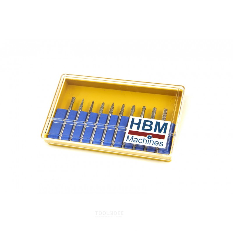  HBM 10-osainen HM-jyrsintäsarja, 3 mm. Saanti