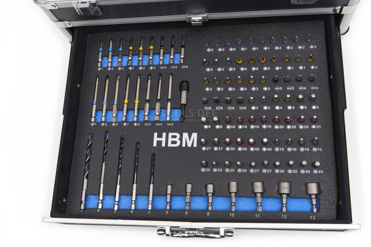 HBM Professional 20V 2.0AH Cordless Drill with 100 Piece Accessories Set