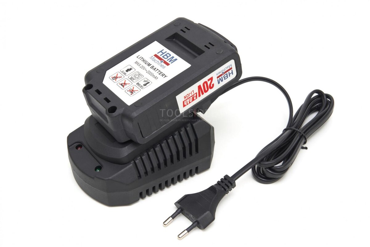 HBM Professional 20V 2.0AH Cordless Drill with 100 Piece Accessories Set