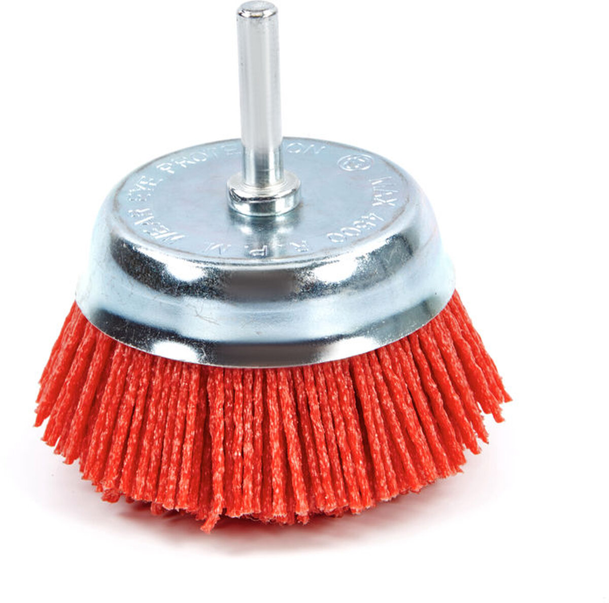 HBM 75 mm Nylon Bowl børste, slipebørste med 6 mm. shot