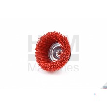 HBM 75 mm Nylon Bowl børste, slipebørste med 6 mm. shot