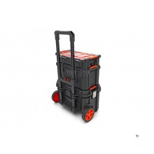 Tactix 3-delad modulär mobil vagn verktygsväska Set Tactix 3-delad modulär mobil vagn verktygsväska Set
