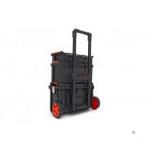 Tactix 3-delad modulär mobil vagn verktygsväska Set Tactix 3-delad modulär mobil vagn verktygsväska Set