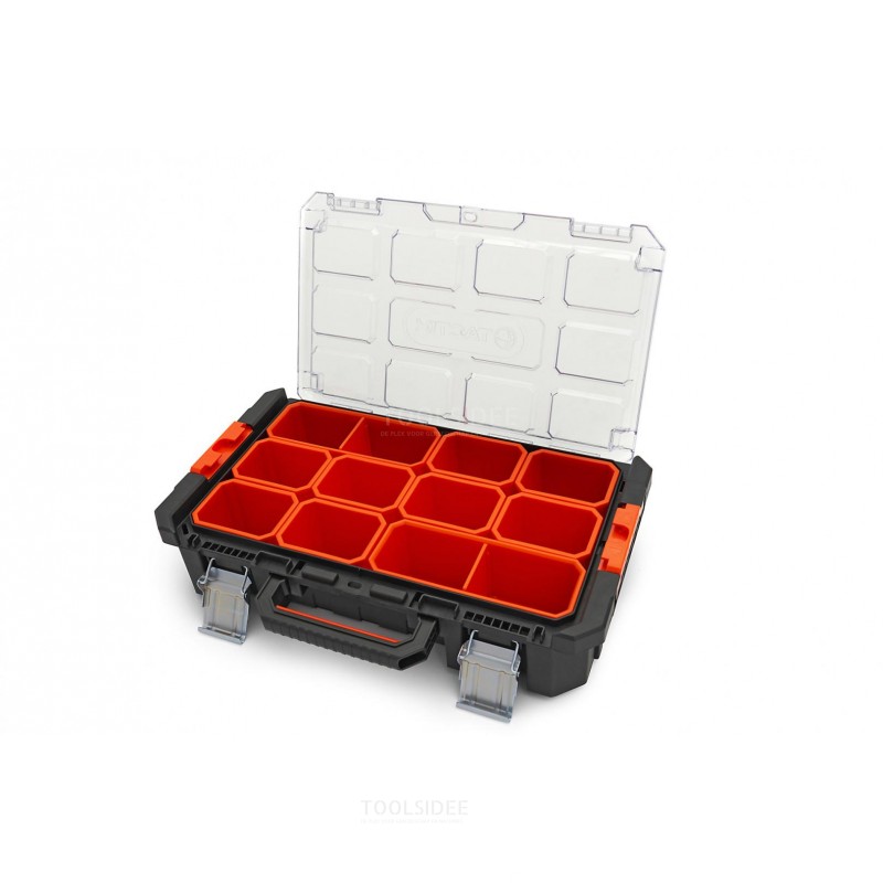 Tactix 3-delad modulär mobil vagn verktygsväska Set