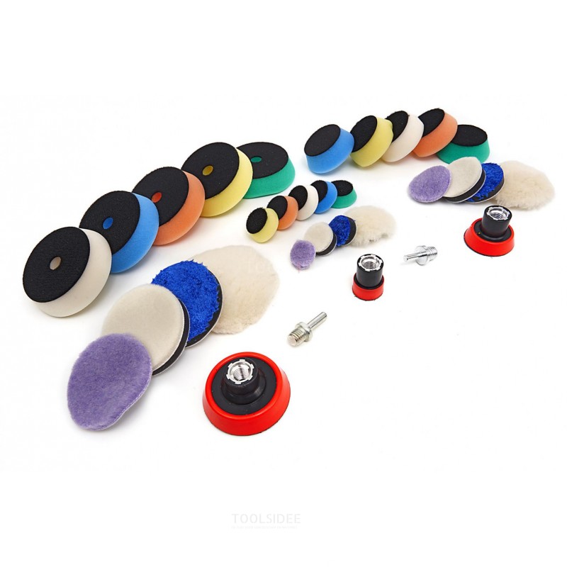 HBM 32 Piece Polishing Set with M14 and 6/8mm Recording