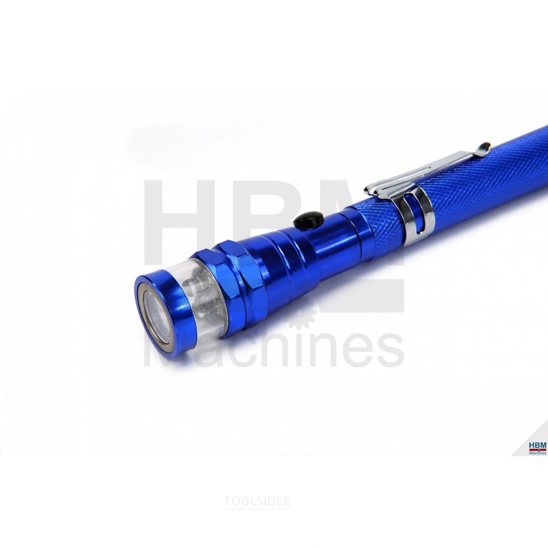 HBM 555 mm. flexible retractable flashlight with pick up magnet