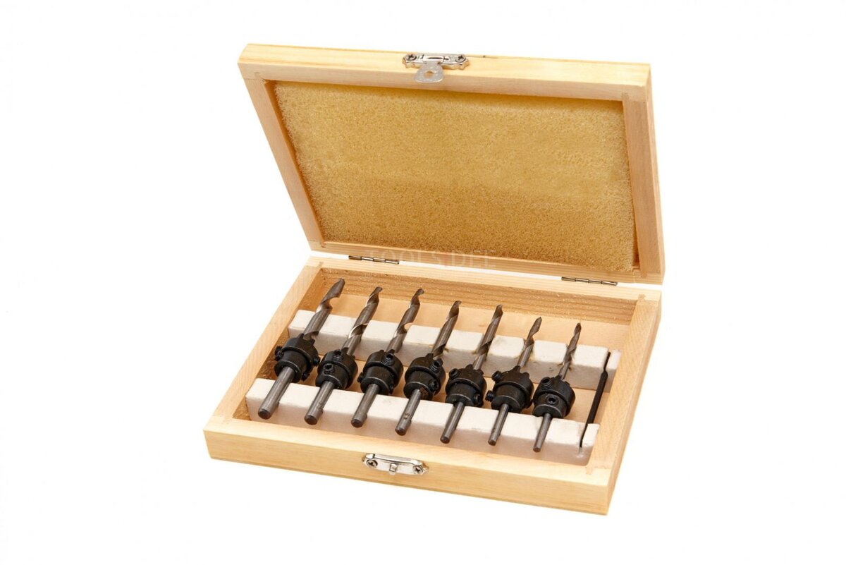 HBM 8-delers treborsett, forsenket borsett modell 2 HBM 8-delers treborsett, forsenket borsett modell 2