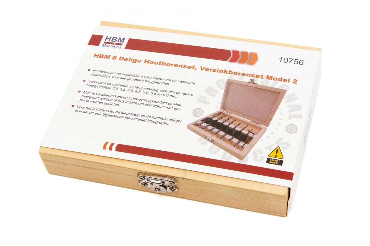 HBM 8-delers treborsett, forsenket borsett modell 2 HBM 8-delers treborsett, forsenket borsett modell 2
