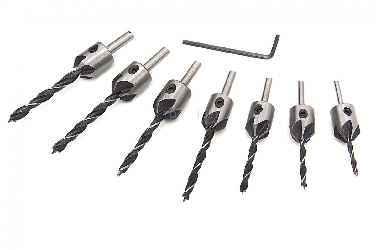 HBM 8-delt treborsett, Forsenkeborsett modell 1