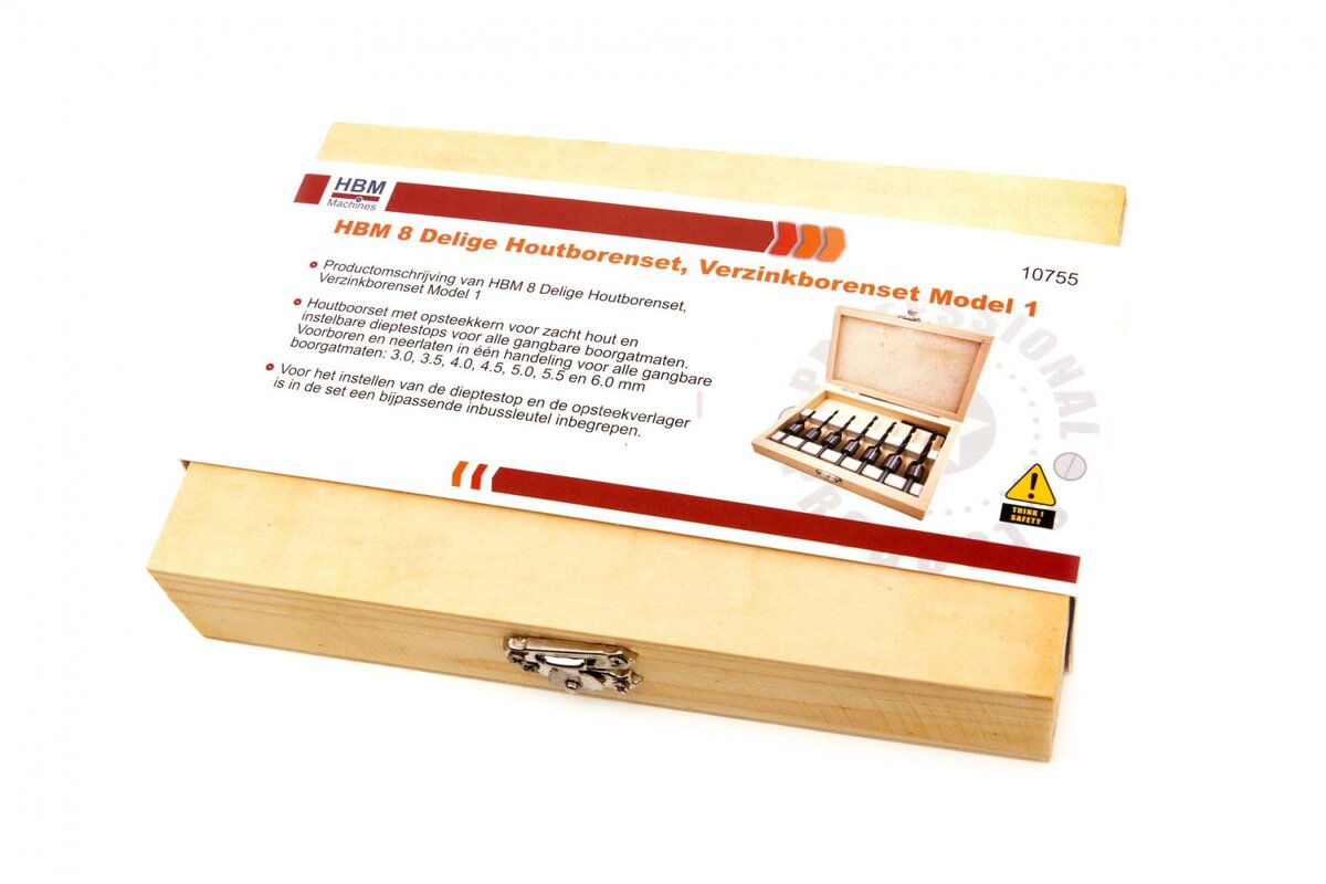 HBM 8-delt treborsett, Forsenkeborsett modell 1
