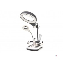 HBM Deluxe Derde Handje Loupelamp met 4x Vergroting, LED Verlichting, 108 mm Lens, 21 mm en 30 mm Lens
HBM Deluxe Derde Handje Loupelamp met 4x Vergroting, LED Verlichting, 108 mm Lens, 21 mm en 30 mm Lens