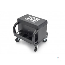 HBM Professional Mobil verkstedstol, krakk med 3 skuffer HBM Professional Mobil verkstedstol, krakk med 3 skuffer