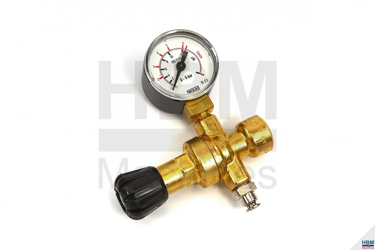 HBM Druckminderer mit Manometer für MIG-MAG Einwegflasche HBM Druckminderer mit Manometer für MIG-MAG Einwegflasche