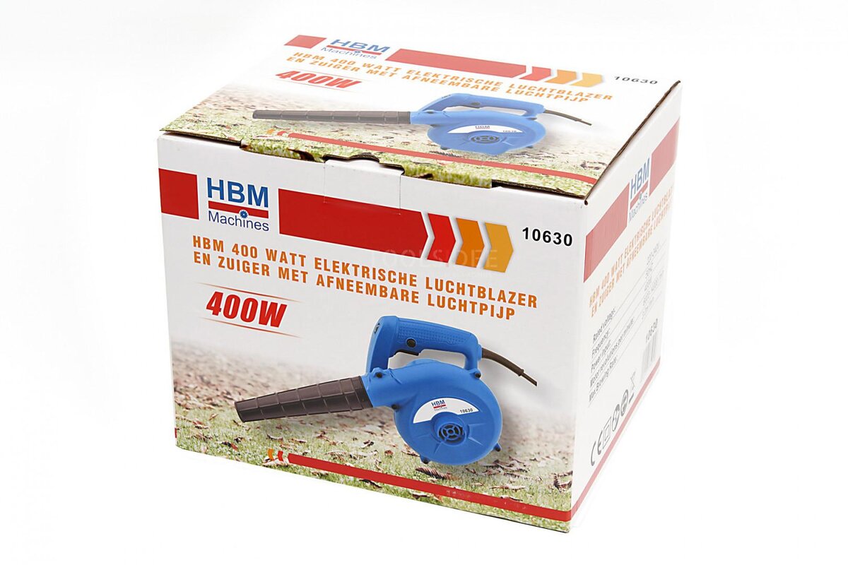 HBM 400 Watt elektrisk luftfläkt och kolv med avtagbar luftstrupe