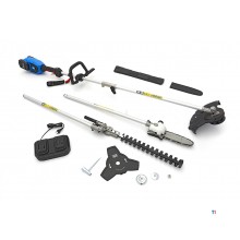 HBM 4 i 1 buskrydder / græstrimmer / hækkeklipper / motorsav / træsav på batteri 2.0AH - 40 Volt