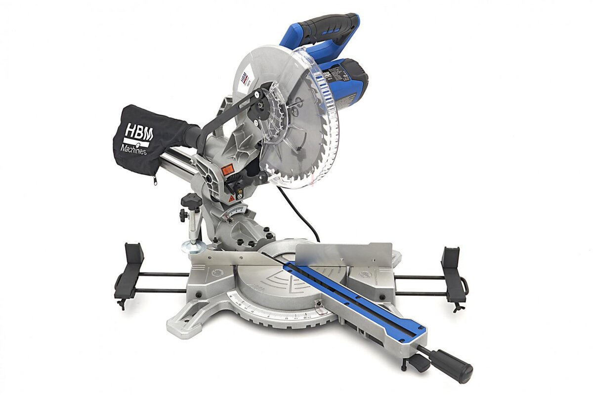Sega radiale HBM 254 x 70 mm, sega a croce, sega a traino con laser