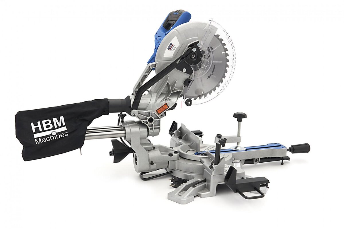 Sega radiale HBM 254 x 70 mm, sega a croce, sega a traino con laser