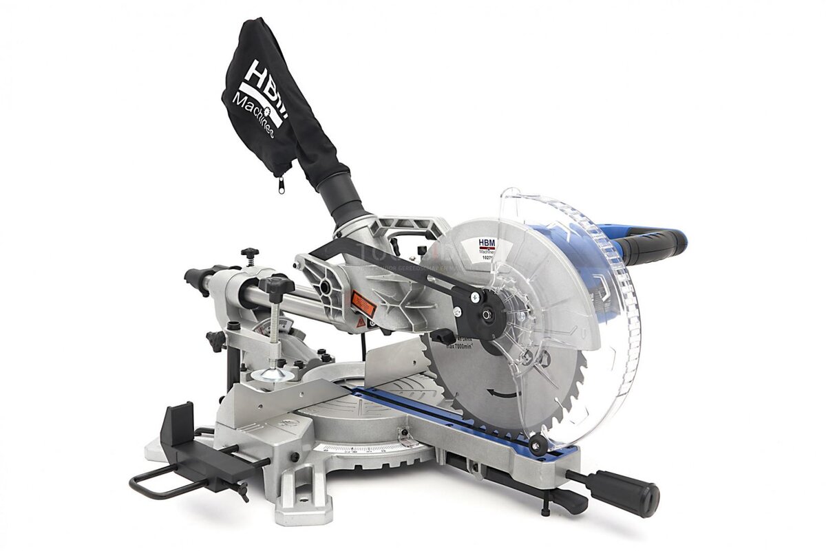 Sega radiale HBM 254 x 70 mm, sega a croce, sega a traino con laser