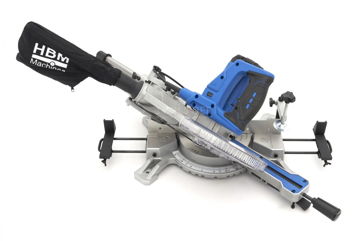Sega radiale HBM 254 x 70 mm, sega a croce, sega a traino con laser