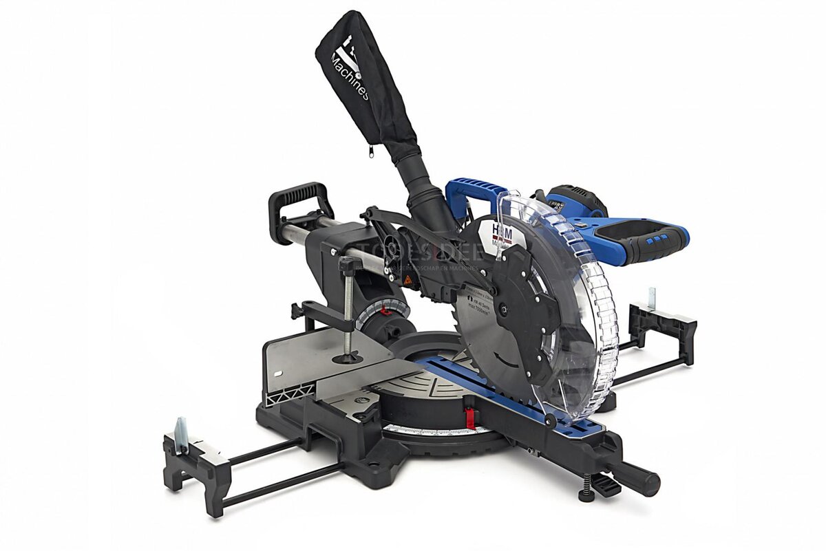 Sega radiale HBM 305 x 108 mm, sega a croce, sega a traino con laser