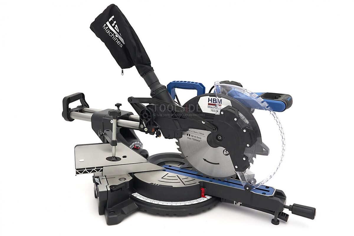 Sega radiale HBM 305 x 108 mm, sega a croce, sega a traino con laser
