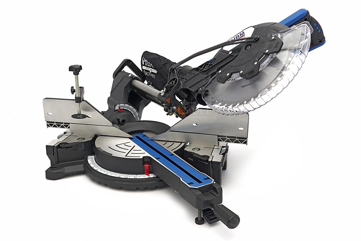 Sega radiale HBM 305 x 108 mm, sega a croce, sega a traino con laser