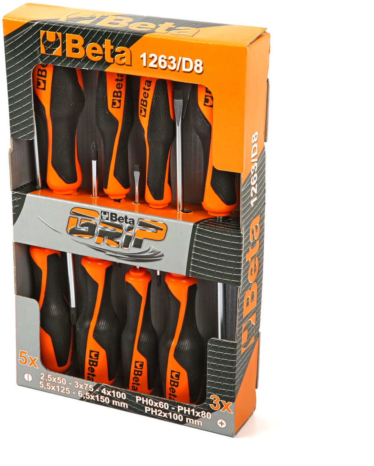 Beta 1263 / D8 Grip 8 Piece Skrutrekkersett - 012630008