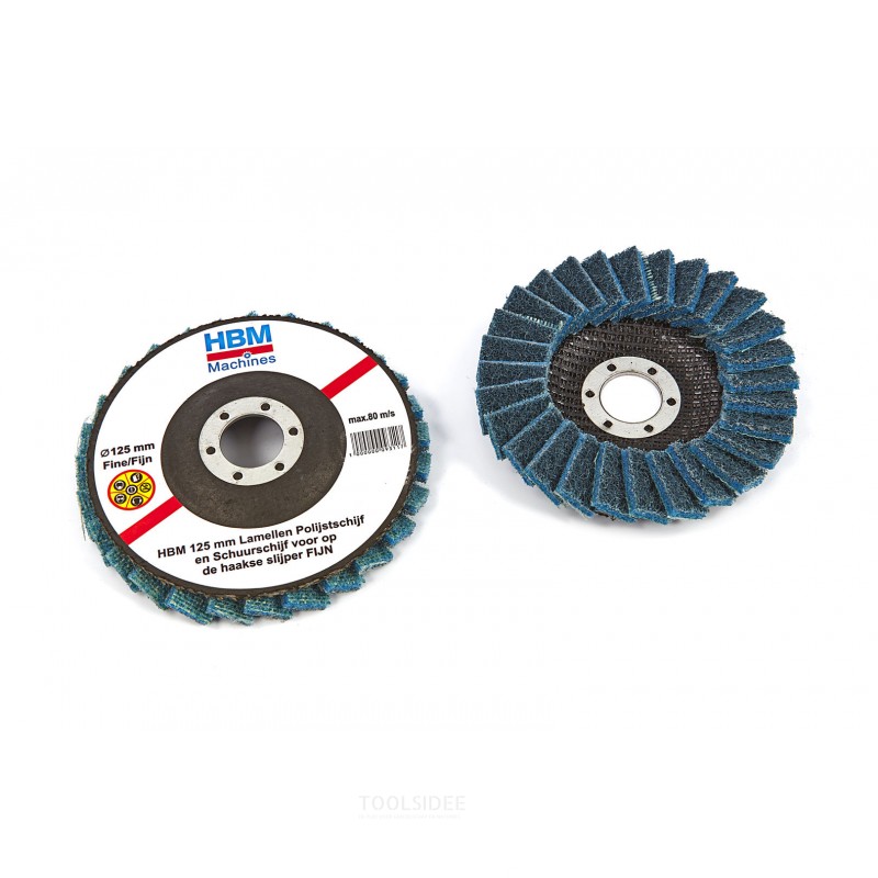 HBM lamella polishing discs and sanding discs for the angle grinder fine