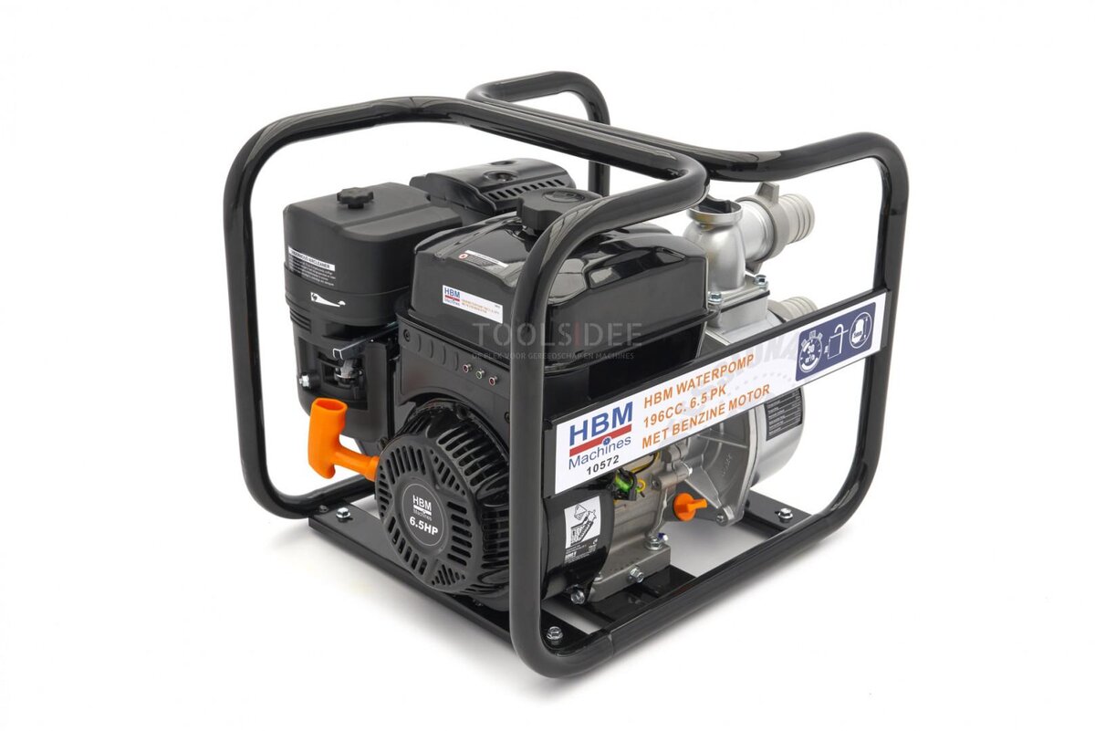 HBM Waterpomp 196cc. 6.5 PK met Benzine Motor 