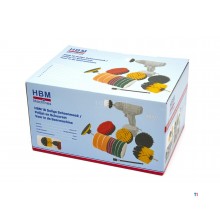 HBM 16-delers rengjørings-/polerings- og slipesett for drillen