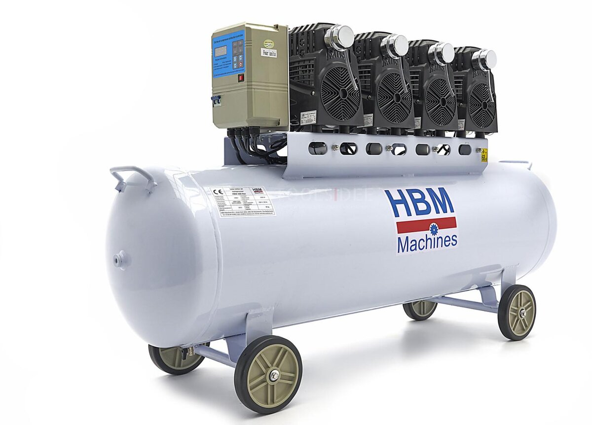 HBM 200 Liter Professionele Low Noise Compressor SGS 