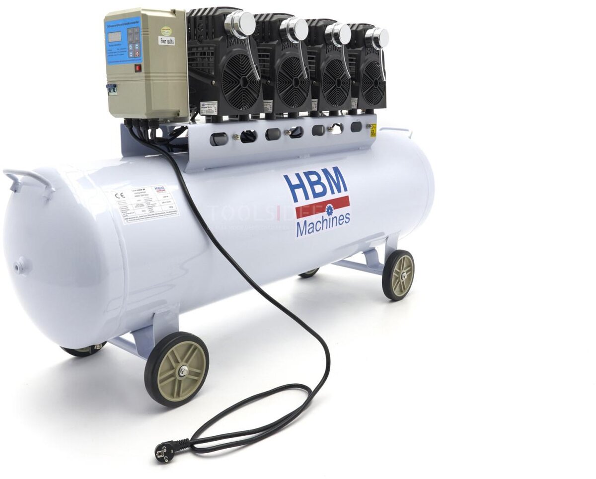 HBM 200 Liter Professionele Low Noise Compressor SGS 