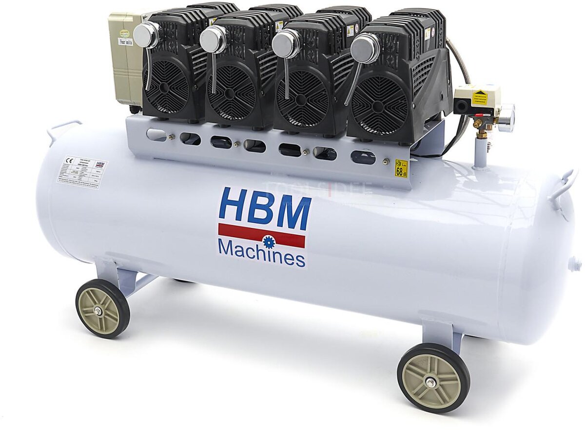 HBM 200 Liter Professionele Low Noise Compressor SGS 