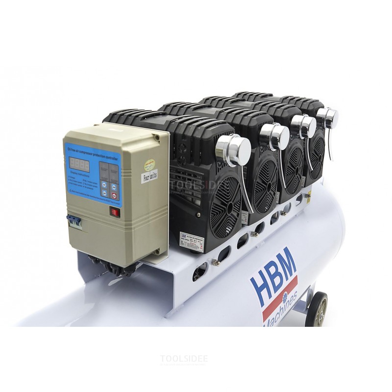 HBM 200 liter professionel lavstøjskompressor SGS