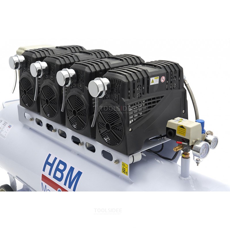 Compresor profesional de bajo ruido HBM de 200 litros SGS
