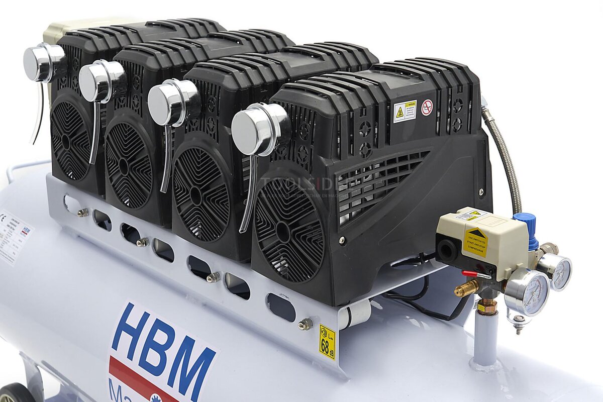 HBM 200 Liter Professionele Low Noise Compressor SGS 