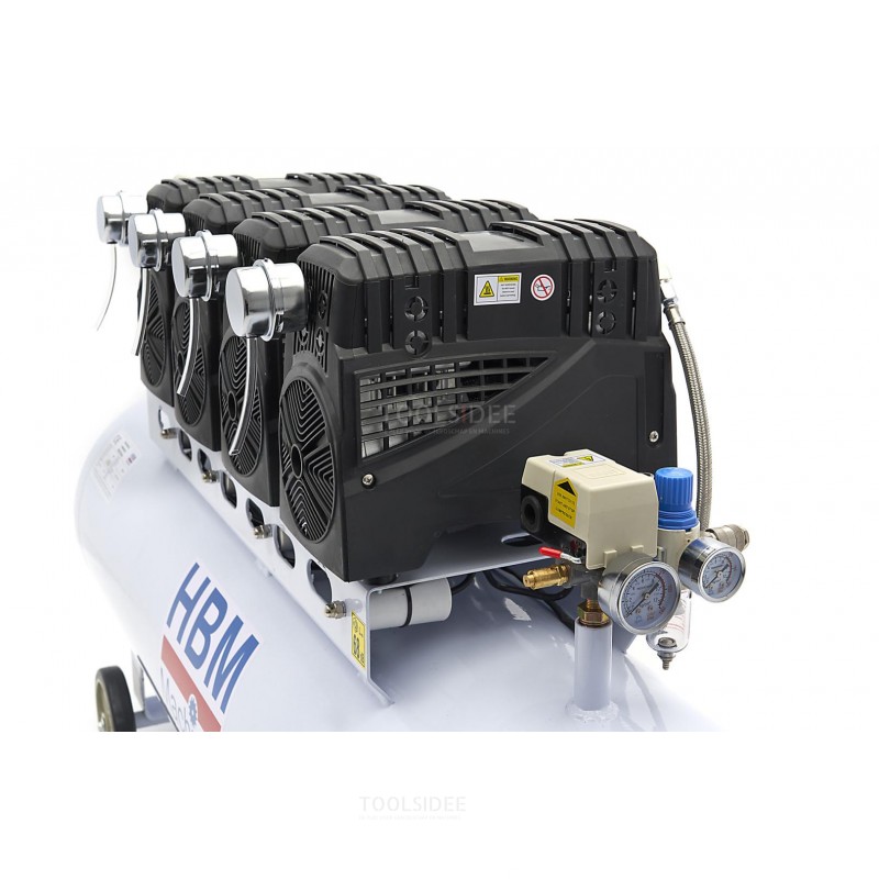 HBM 200 liter Professionell lågbrusk kompressor SGS