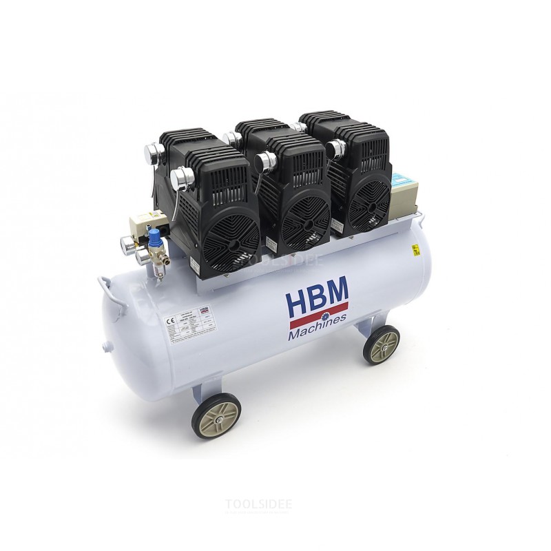 HBM 6 - 150 Liter Professional Low Noise Compressor SGS -