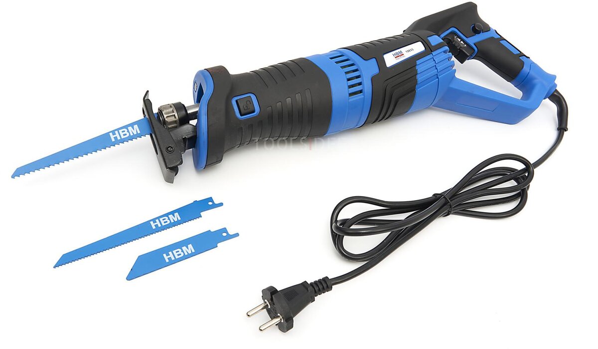 HBM 900 watt profesjonell frem- og tilbakegående sag Inkludert 3 sagblad