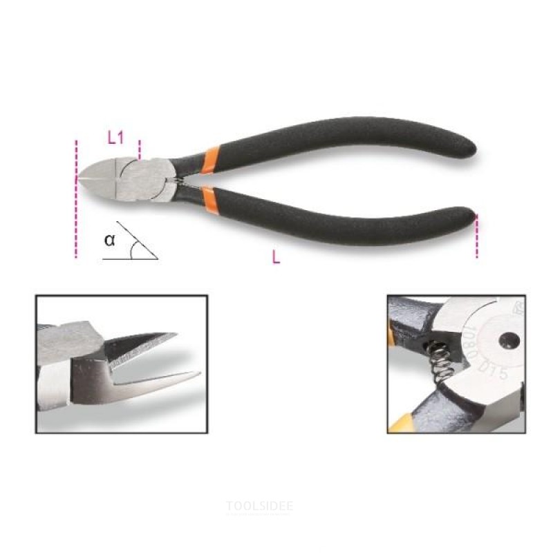 Beta side cutters, handle with two-layer anti-slip PVC material