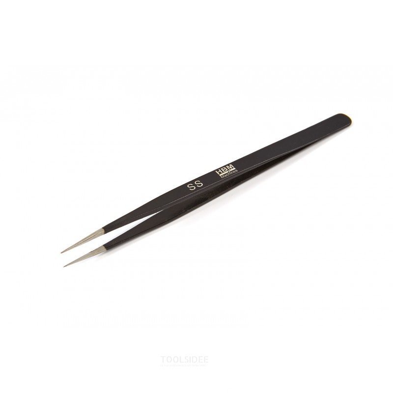 HBM professional anti magnetic stainless steel tweezers with pointed jaw long st-29