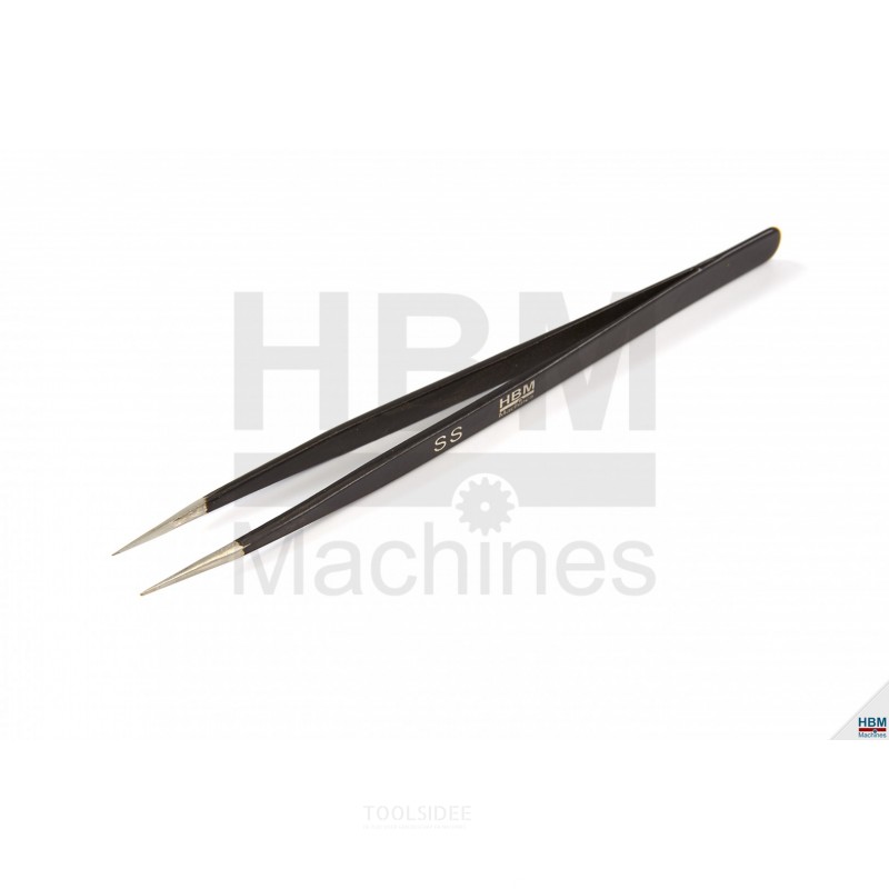 Pince à épiler professionnelle HBM anti-magnétique en acier inoxydable avec mâchoire pointue LONG ST-29