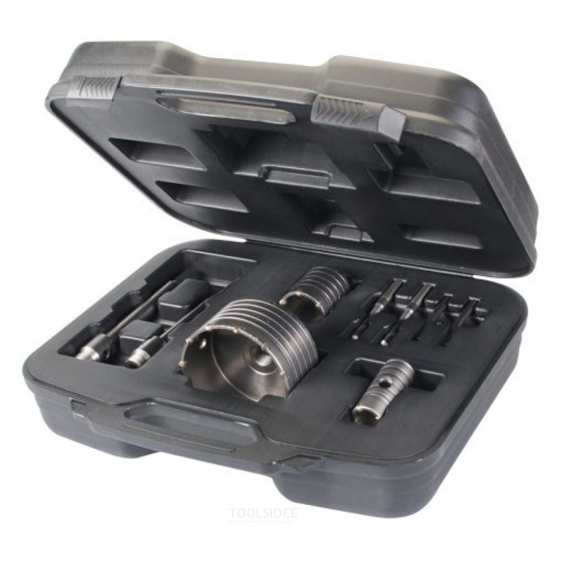 Silverline 9 Piece TCT Core Drill Set 30, 50 and 110 mm.