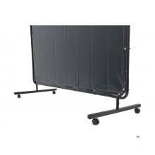 HBM Mobile Welding Screen, Welding Curtain, Grinding Screen With Frame - 180 x 180 cm