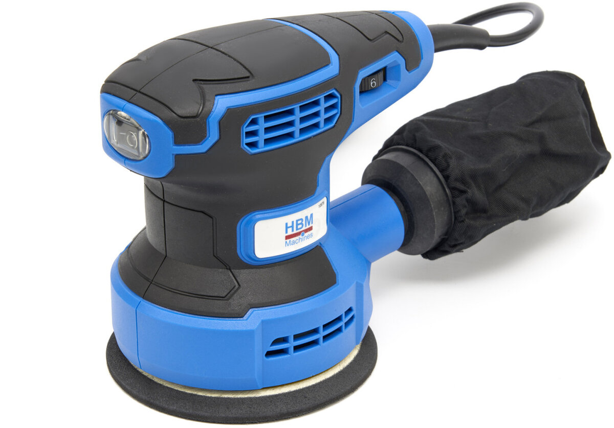 HBM Variable Random Orbit Sander 320 Watt Inkludert 12 slipeark HBM Variable Random Orbit Sander 320 Watt Inkludert 12 slipeark