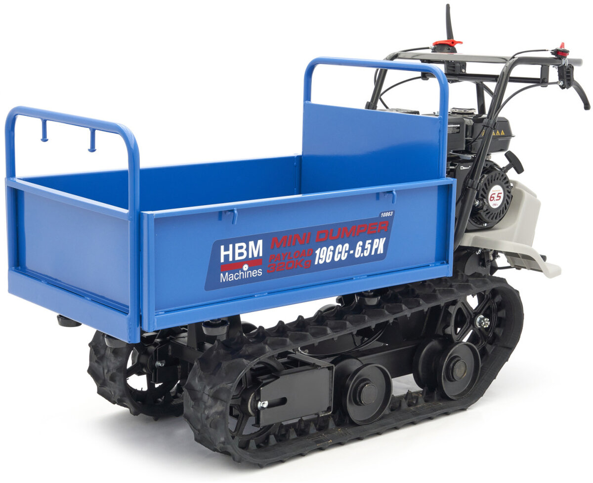 HBM Professionele 320 KG Mini Dumper op Rupsbanden 196 cc - 6.5 PK 