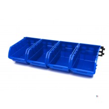 HBM 4 Contenitori Di Stoccaggio, Scaffali Scaffali Impilabili Con Binari Per Il Montaggio A Parete